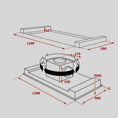 Campana de Techo Teka DHT1285 Inox (1)