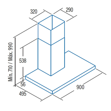 Campana decorativa Cata SPLUS9010X Inox (1)