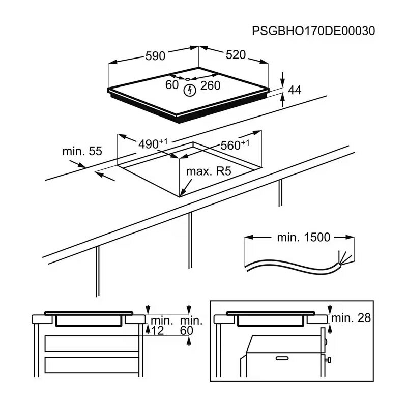 Placa Inducción AEG IKB63302FB 60 cm (1)
