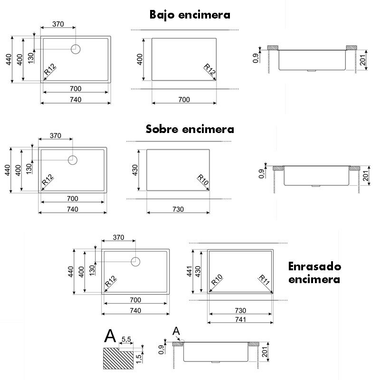 Fregadero Smeg VR12S70 Inox (1)