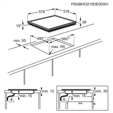 Placa Vitrocerámica AEG HK634060XB 60 cm (1)