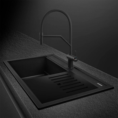Fregadero Smeg VSGX860MN Negro (2)