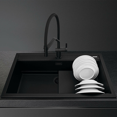 Fregadero Smeg VSGX860MN Negro (4)