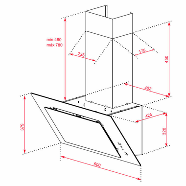 Campana decorativa Teka DVT 68660 TBS Negro (1)