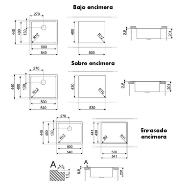 Fregadero Smeg VR12S50 Inox (1)