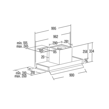 Campana Integrada Cata Corona X120B Inox (1)