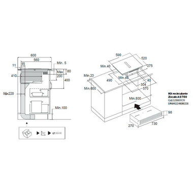 Placa de Inducción con extractor integrado Cata AS600 60 cm (1)