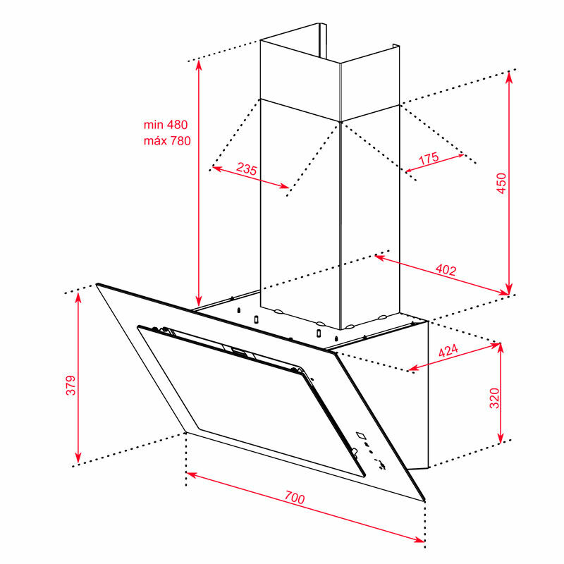 Campana decorativa Teka DVT 78660 TBS Blanco (1)