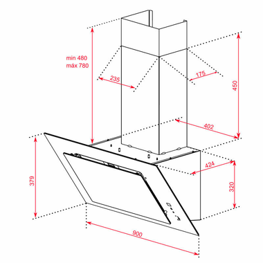 Campana decorativa Teka DVT 98660 TBS Blanco (1)