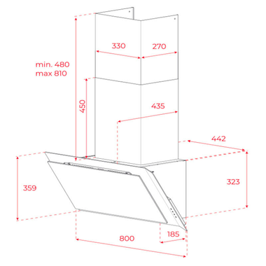 Campana decorativa DVI 88G1EOSBM Negro (1)