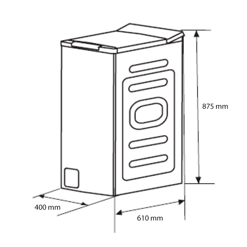 Lavadora Midea MF100T80B/W-ES 8Kg (1)