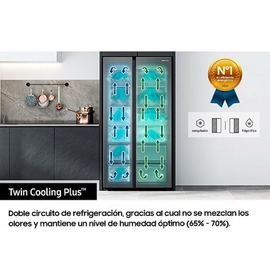 Frigorífico Americano Samsung RS68CG885DB1EF Grafito (4)