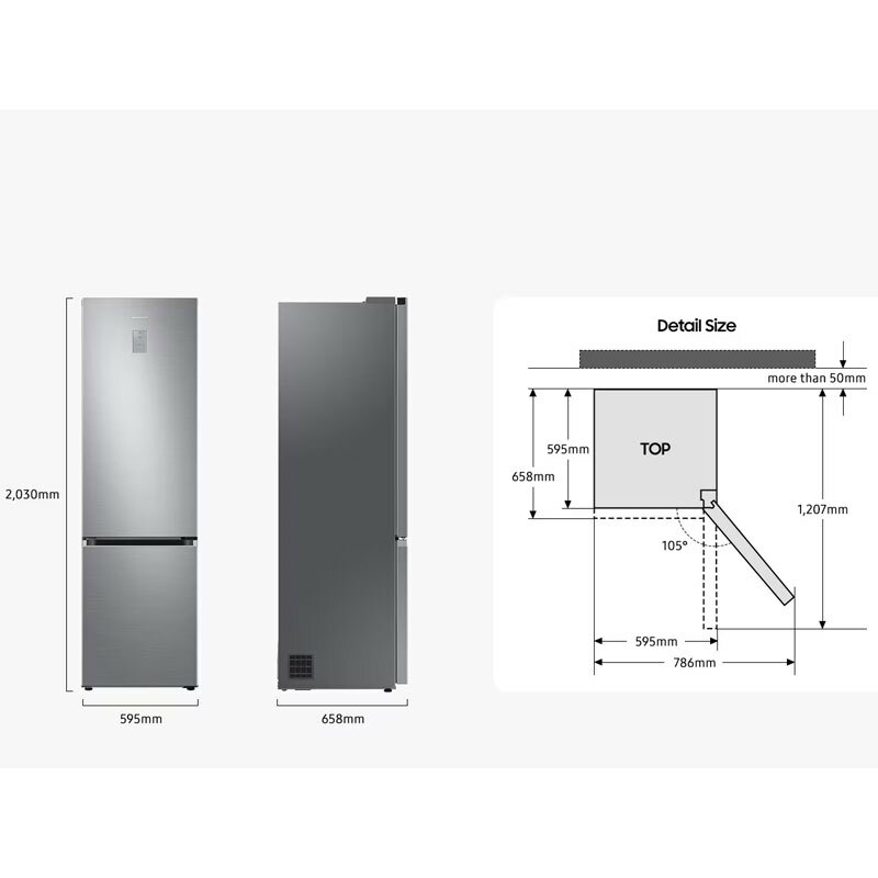 Frigorífico Combi Samsung RB38C603DSA/EF Inox (1)