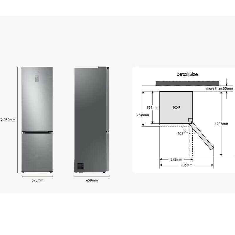 Frigorífico Combi Samsung RB38C705CWW/EF Blanco (1)