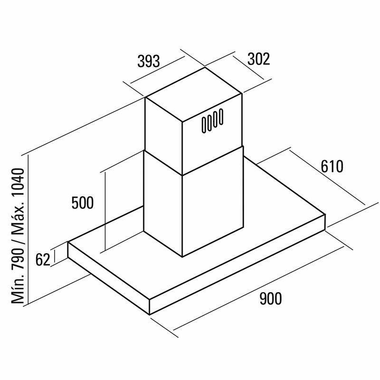 Campana de Isla Cata Isla Legend Inox (1)
