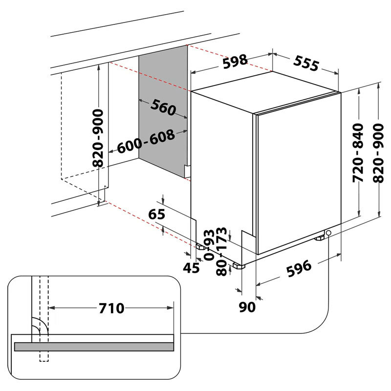 Lavavajillas integrable Whirpool W8I HP42 LSC 60cm (1)