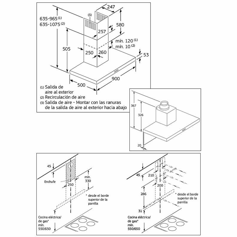 Campana decorativa Balay 3BC096MX Inox (1)