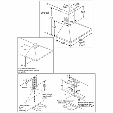 Campana decorativa Balay 3BC696MN Negro (1)