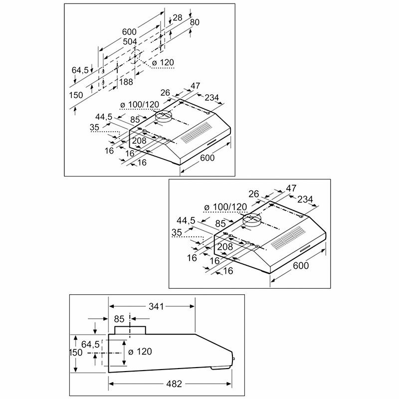 Campana convencional Balay 3BH262MBX Blanco (1)