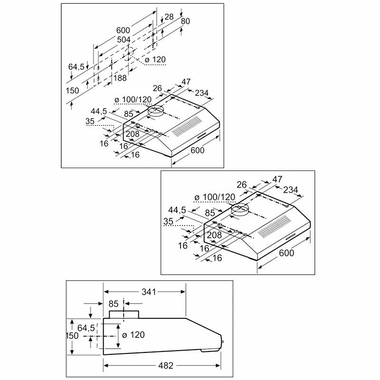Campana convencional Balay 3BH262MBX Blanco (1)