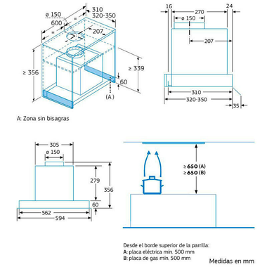 Campana integrada Balay 3BD866MX Inox (1)