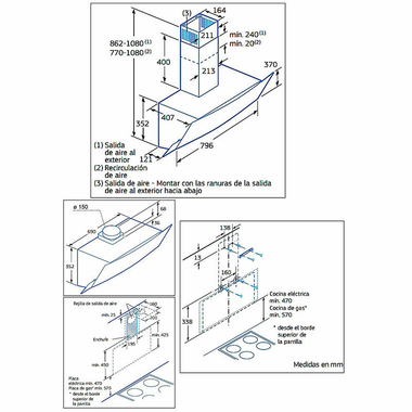 Campana decorativa Balay 3BC585GB Blanco (1)
