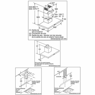 Campana decorativa Bosch DWB97FM50 Negro (1)