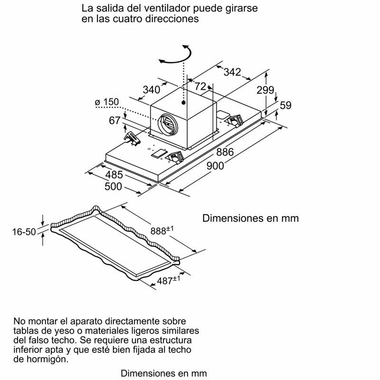 Campana de Techo Bosch DRC97AQ50 Inox (1)