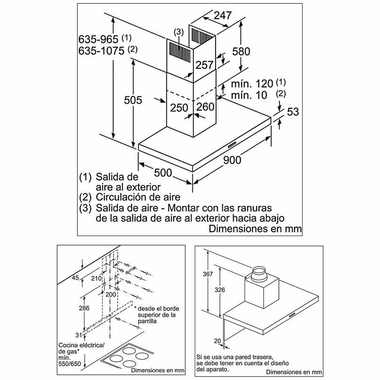 Campana decorativa Siemens LC96BHM50 Negro (1)