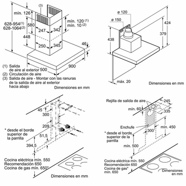 Campana decorativa Siemens LC91BUR50 Negro (1)