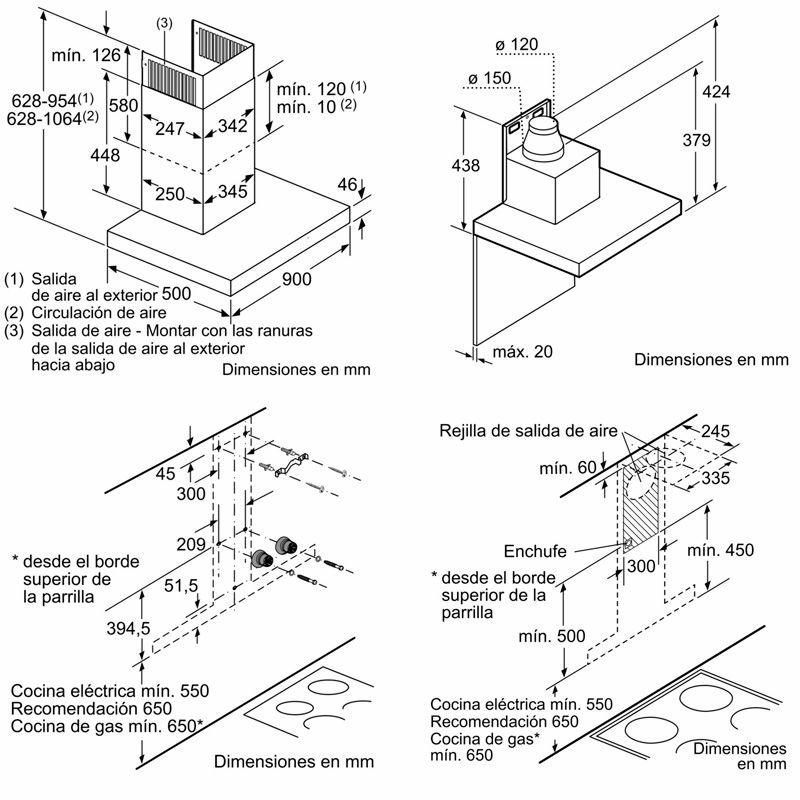 Campana decorativa Siemens LC97BHP50 Inox (1)
