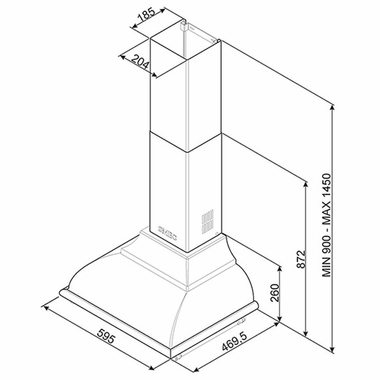 Campana decorativa Smeg KC16POE Crema (1)