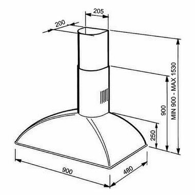 Campana decorativa Smeg KS89POE Crema (1)