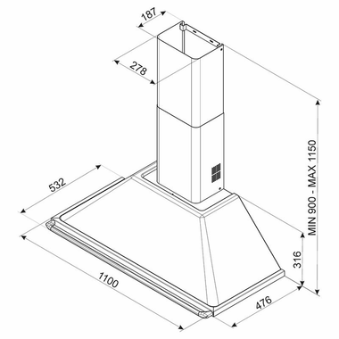 Campana decorativa Smeg KT110PE Crema (1)