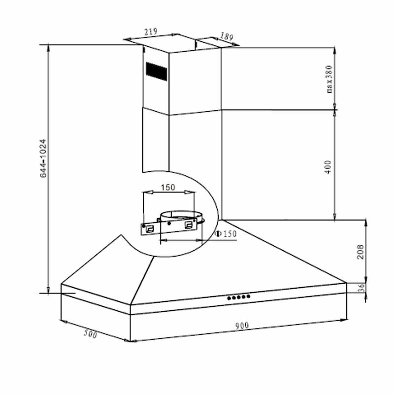 Campana decorativa Fagor 3CFP-9050X Inox (1)