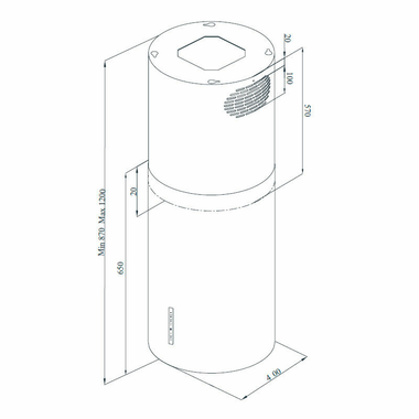 Campana de Isla Fagor 3CFC-450IX Inox (1)