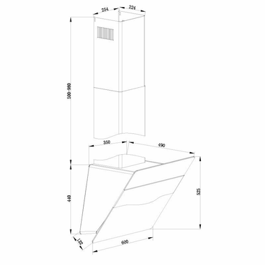 Campana decorativa Fagor 3CFT-610N Negro (1)