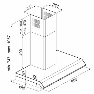 Campana decorativa Fagor 3CFB-900N Negro (1)