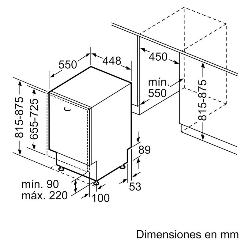 Lavavajillas integrable Bosch SPV2HKX42E 45 cm (1)