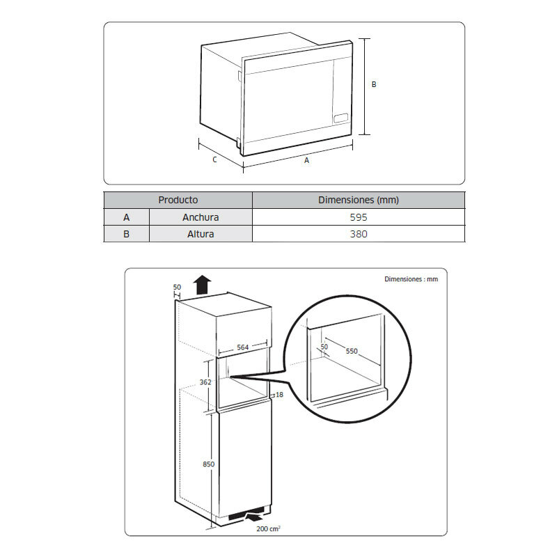 Microondas Samsung MG22M8274CT/EC Inox (1)