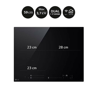 Placa Inducción LG CBIZ2437B 52 cm (3)
