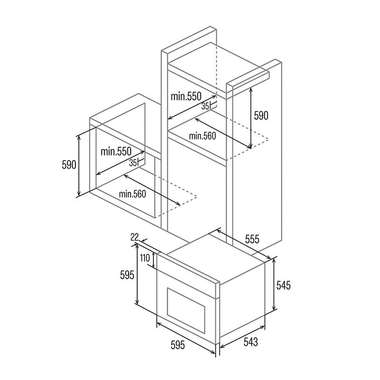 Horno Cata MDS8008WH Cristal Blanco (1)