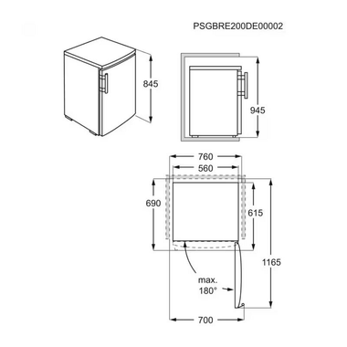 Frigorífico 1 puerta AEG RTB411E1AW Blanco (1)