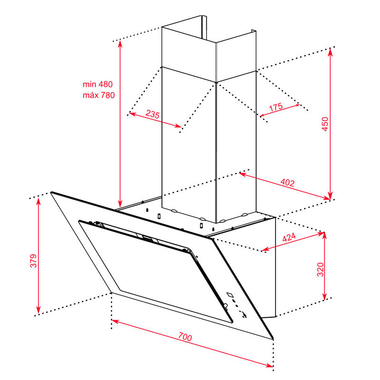 Campana decorativa Teka DVTPRO78780TCS Cristal Negro (1)