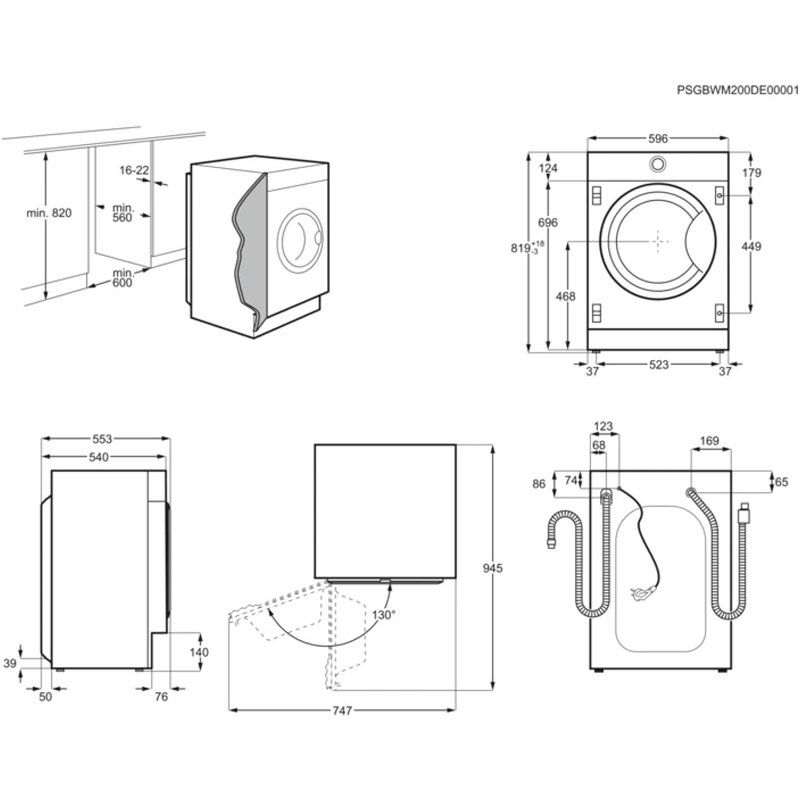 Lavadora integrable Electrolux EN7F4722AN 7Kg (1)