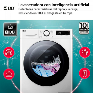 Lavasecadora LG F4DR6010A0W 10Kg (7)
