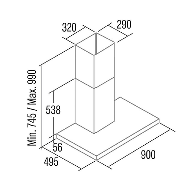 Campana decorativa Cata SYGMA 9010BK (1)