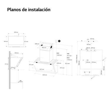 Campana decorativa LG HCEZ2428B Negra (1)