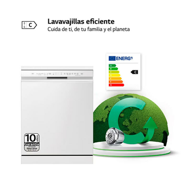 Lavavajillas LG DF355FW 60 cm Blanco (6)