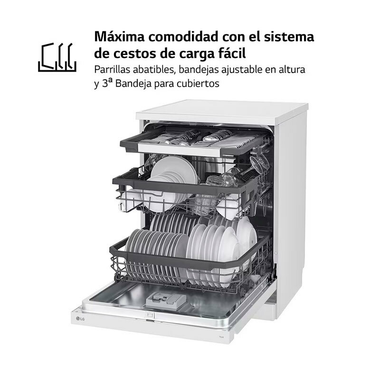 Lavavajillas LG DF355FW 60 cm Blanco (7)
